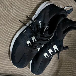 Adidas Sloop Black and White Athletic Shoes